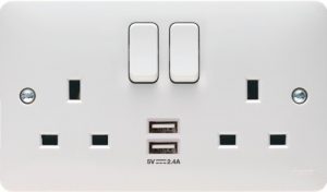 New Hager USB double sockets available!