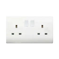 Thrion Socket 2G DP Switched 13A White Thrion Socket 2G DP Switched 13A White